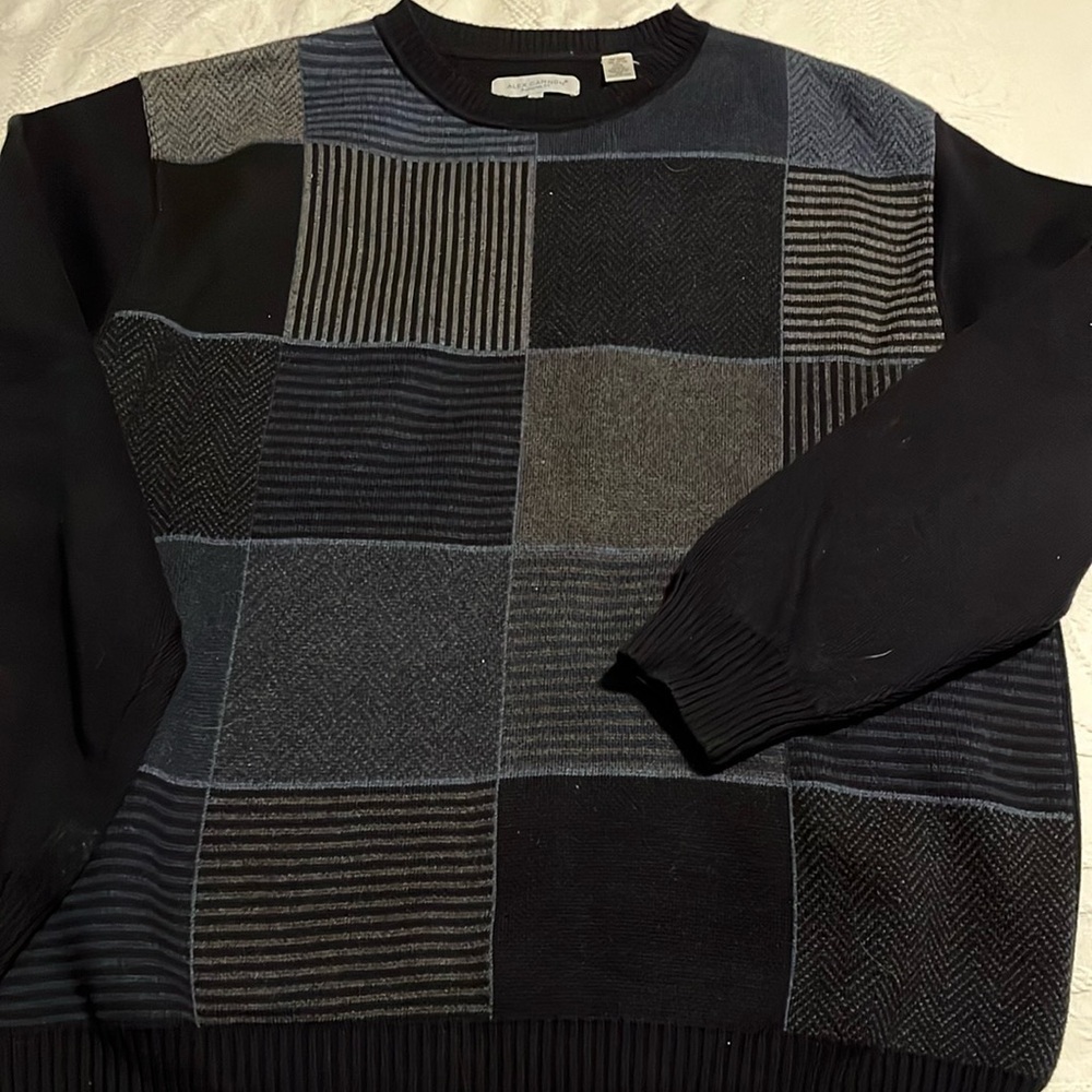 Alex Cannon cotton multi color sweater size large